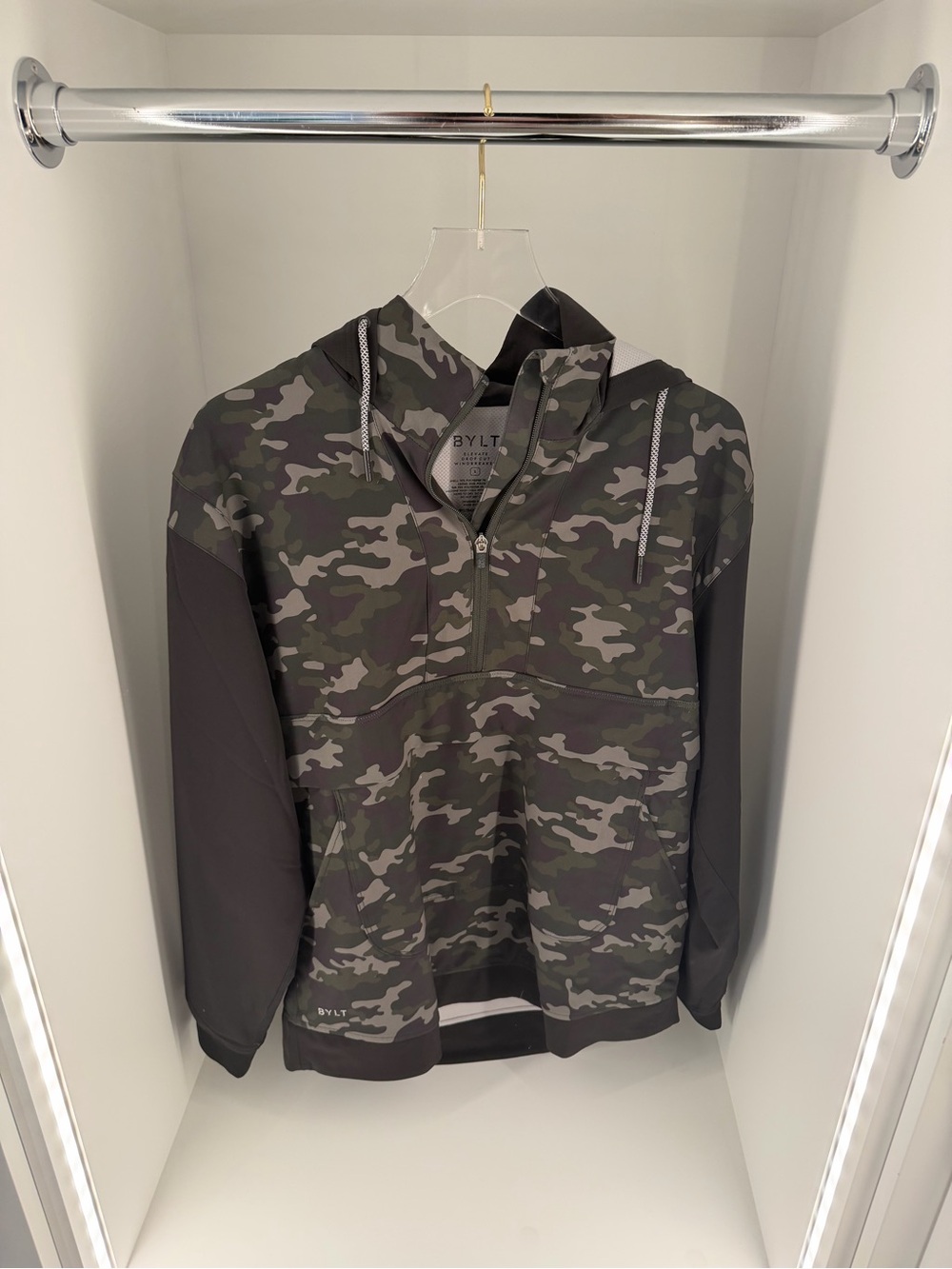 BYLT Basics Men's Camo Lightweight Hoodie Jacket - Green & Gray